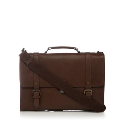 J by Jasper Conran Brown leather briefcase